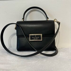 Kate Spade Black Crossbody Bag with Gold Accents